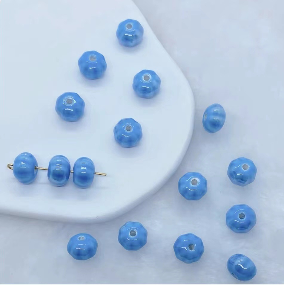 Pumpkin beads [Lake Blue]]