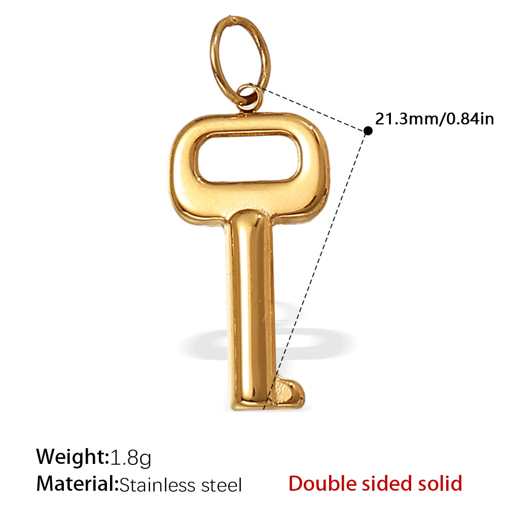 Pj432g double-sided solid gold pendant