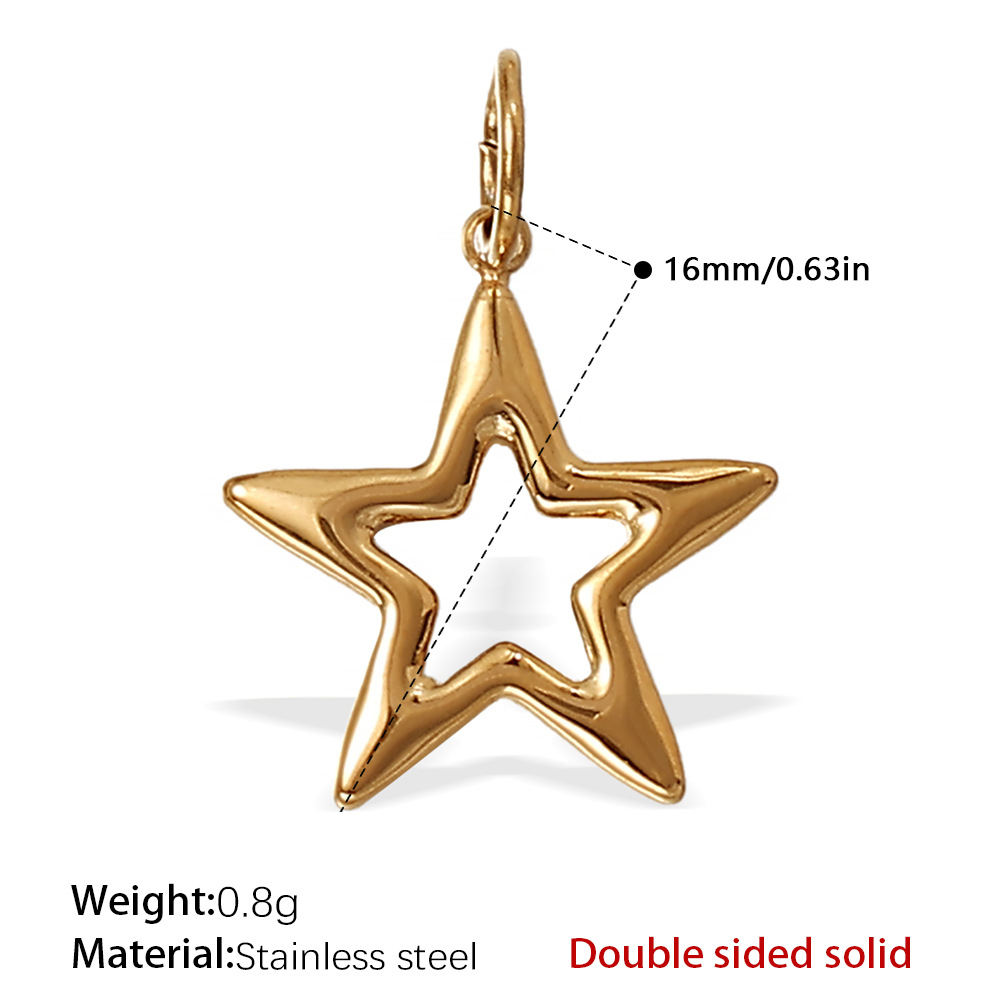 Pj433g double-sided solid gold pendant