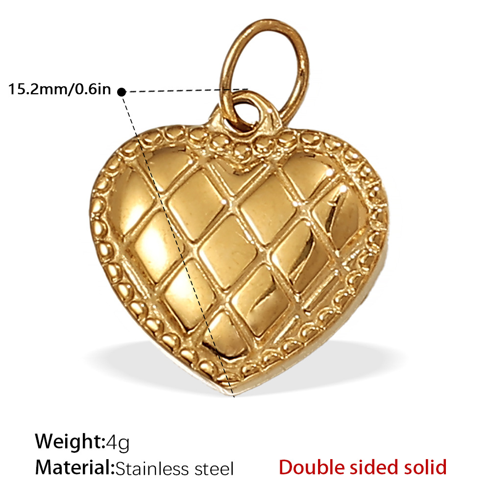Pj444g double-sided solid gold pendant