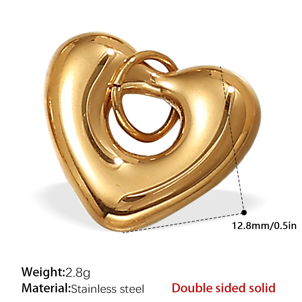 Pj445g double-sided solid gold pendant