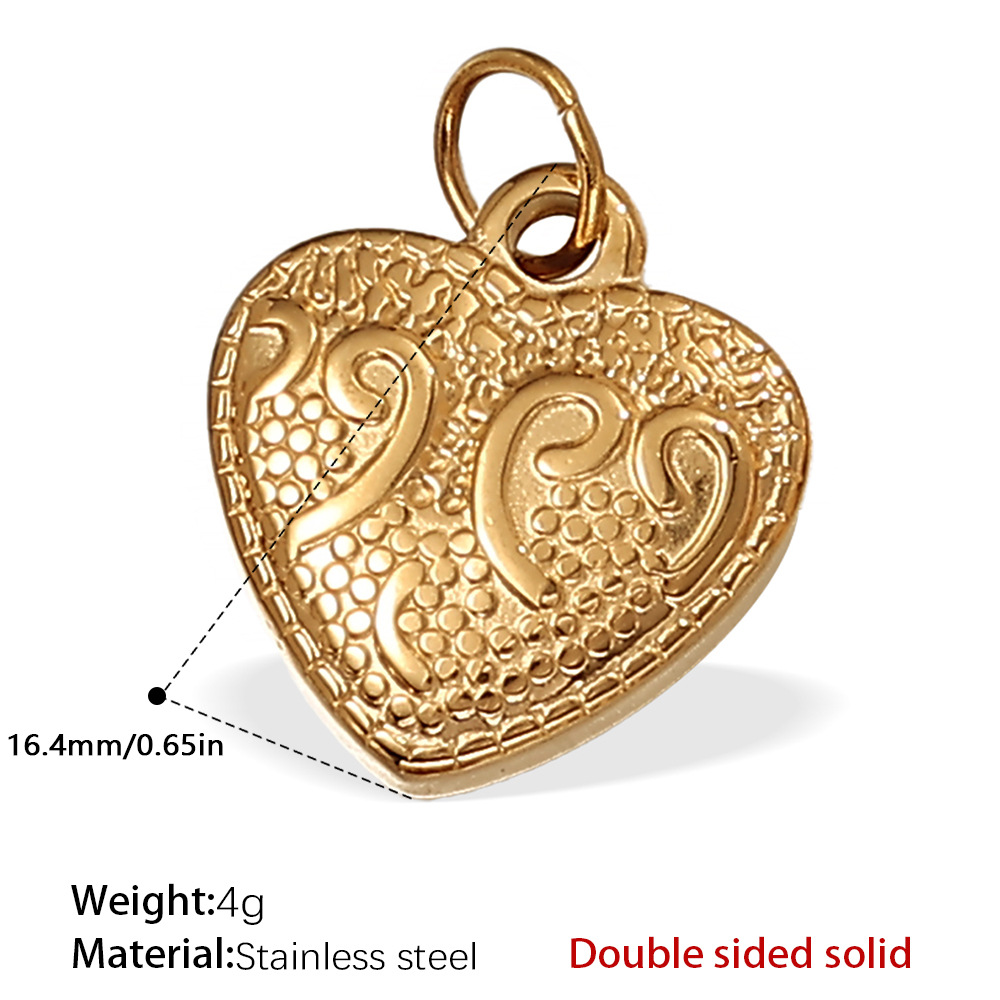 Pj447g double-sided solid gold pendant