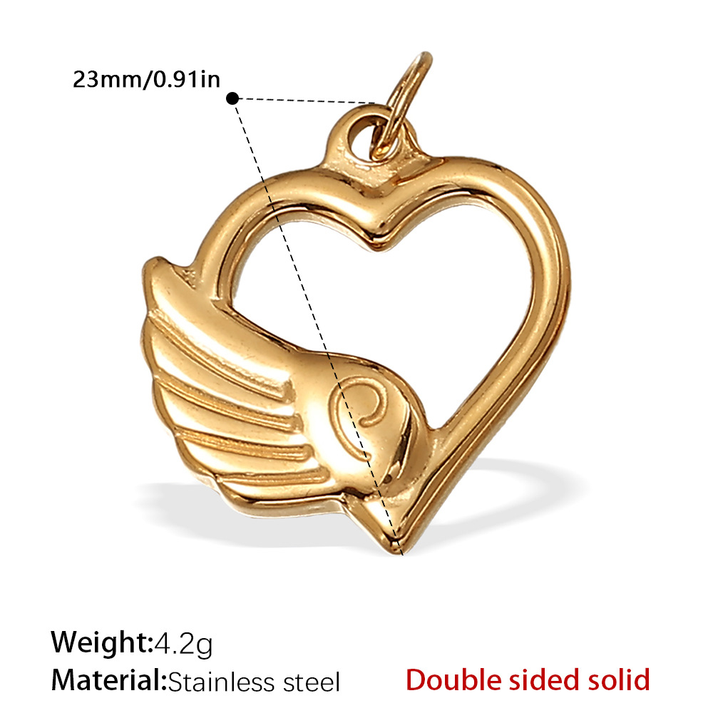 Pj448g double-sided solid gold pendant