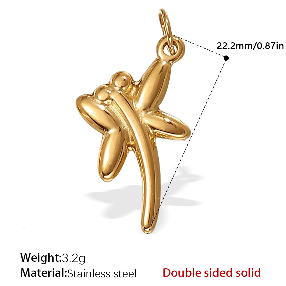 Pj449g double-sided solid gold pendant
