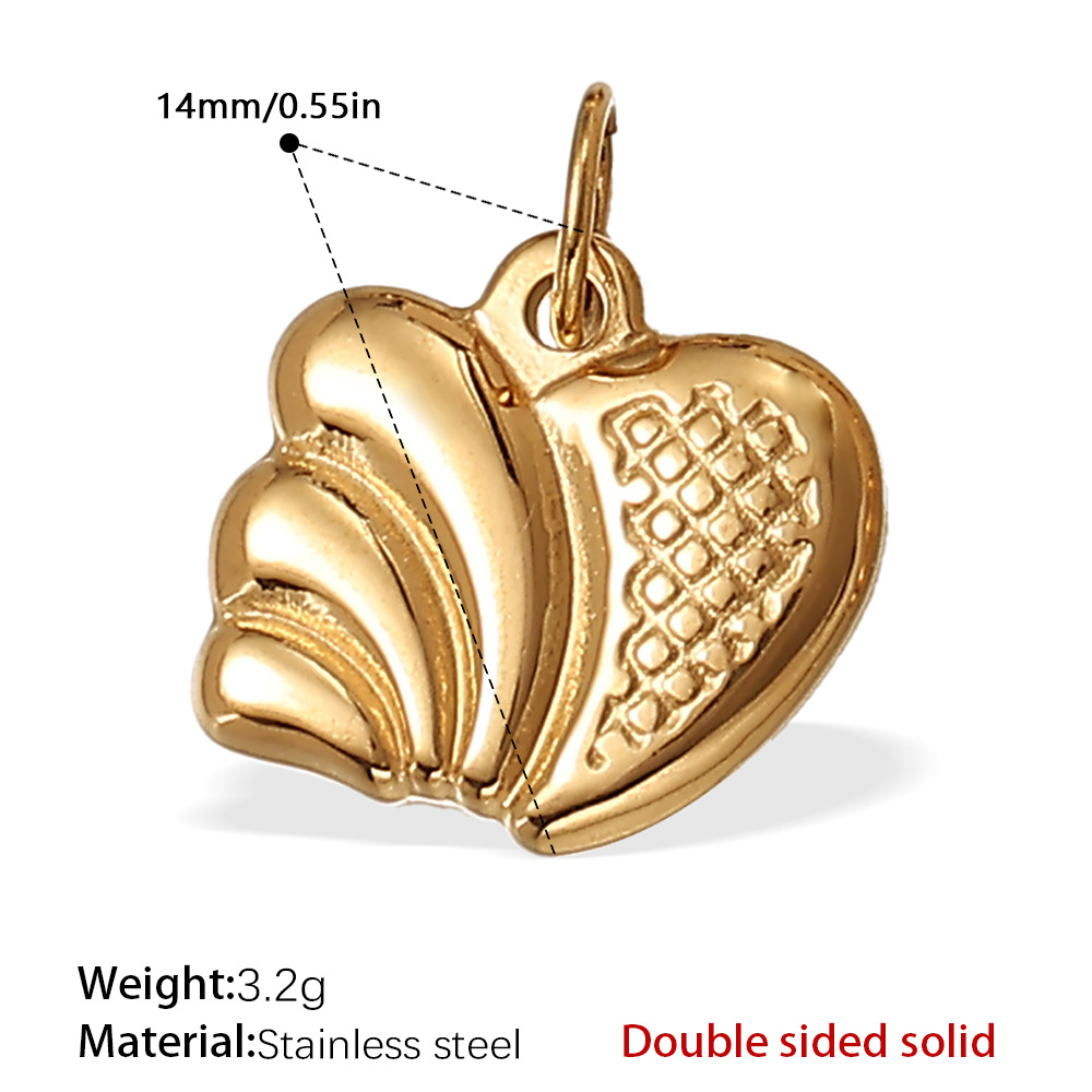 Pj451g double-sided solid gold pendant