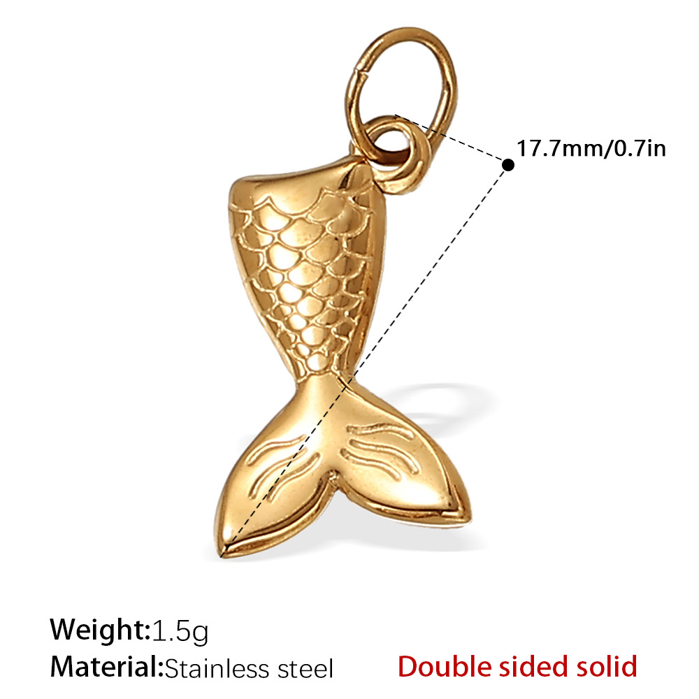 Pj456g double-sided solid gold pendant