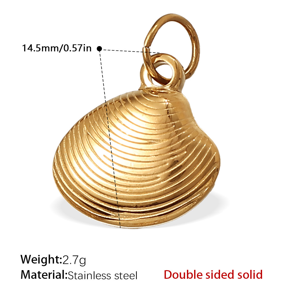 Pj462g double-sided solid gold pendant