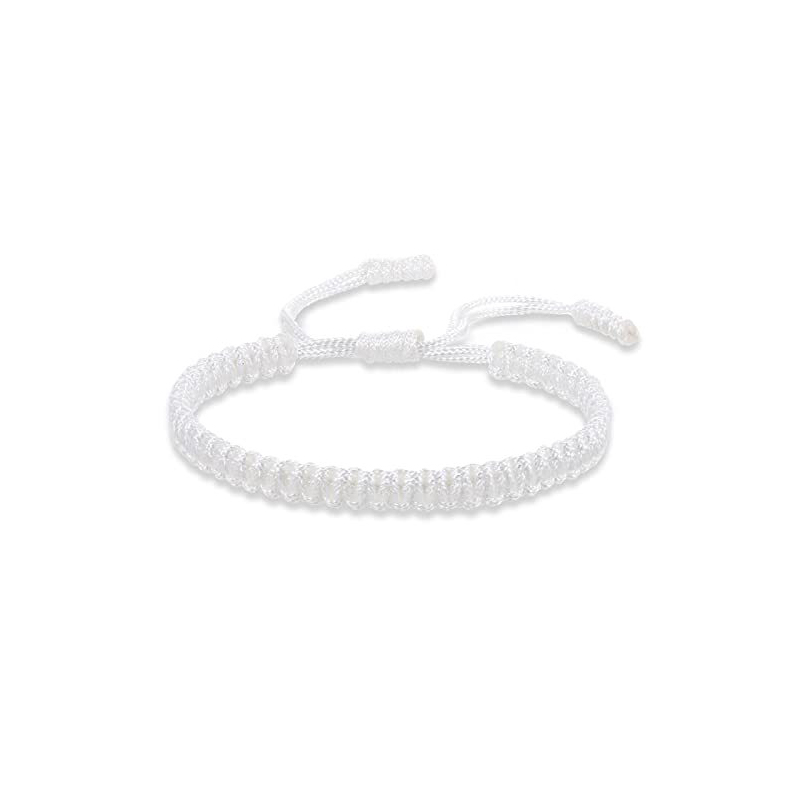 4:White Woven Bracelet