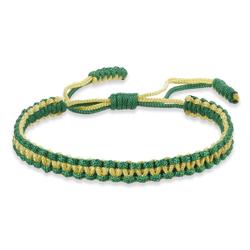 15:Green Rope Yellow Rope Woven Bracelet