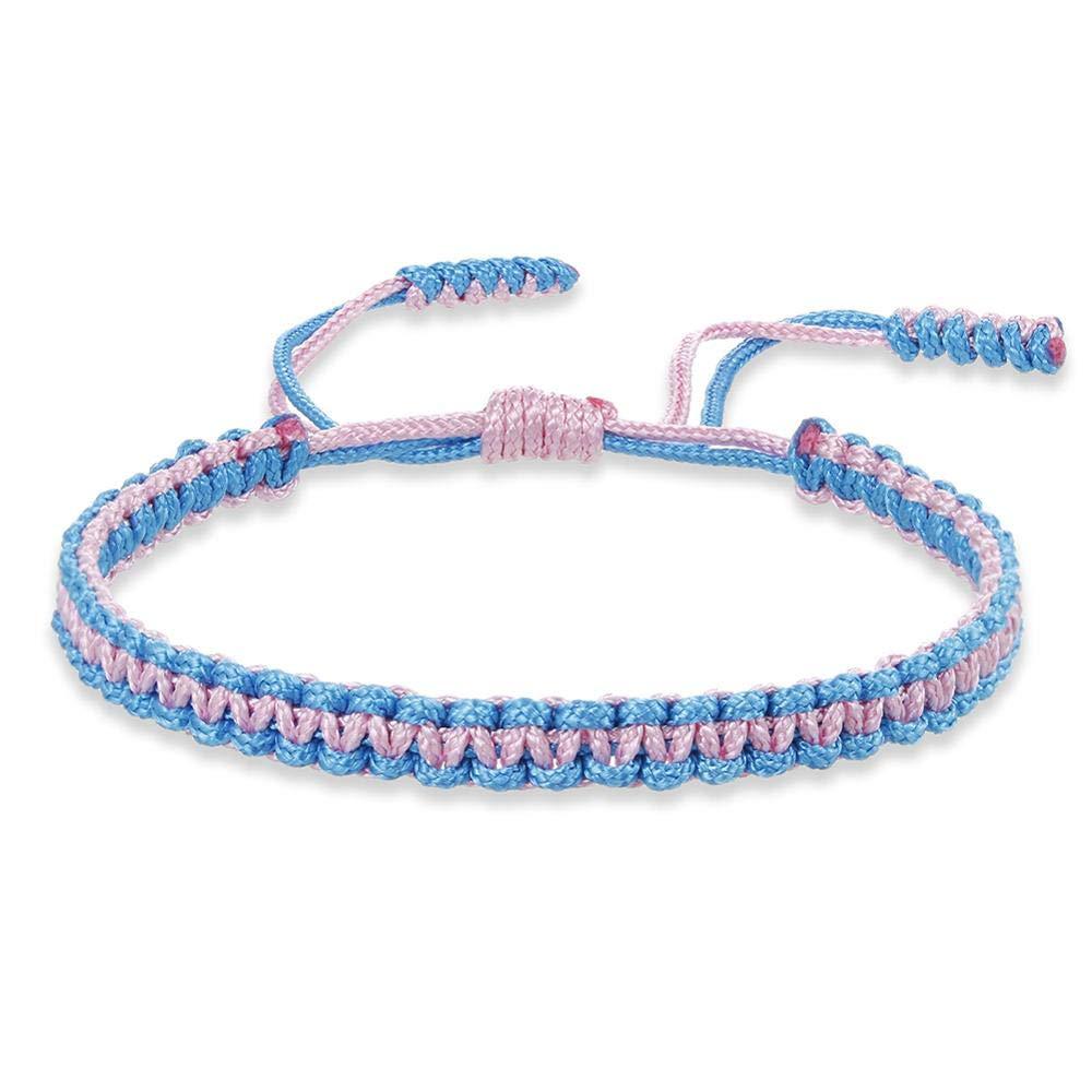 17:Blue Rope Powder Rope Braided Bracelet