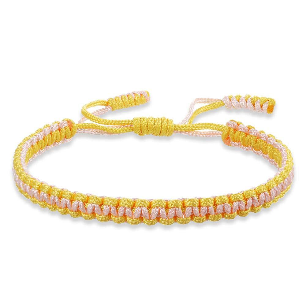 20:Yellow braided powder rope bracelet
