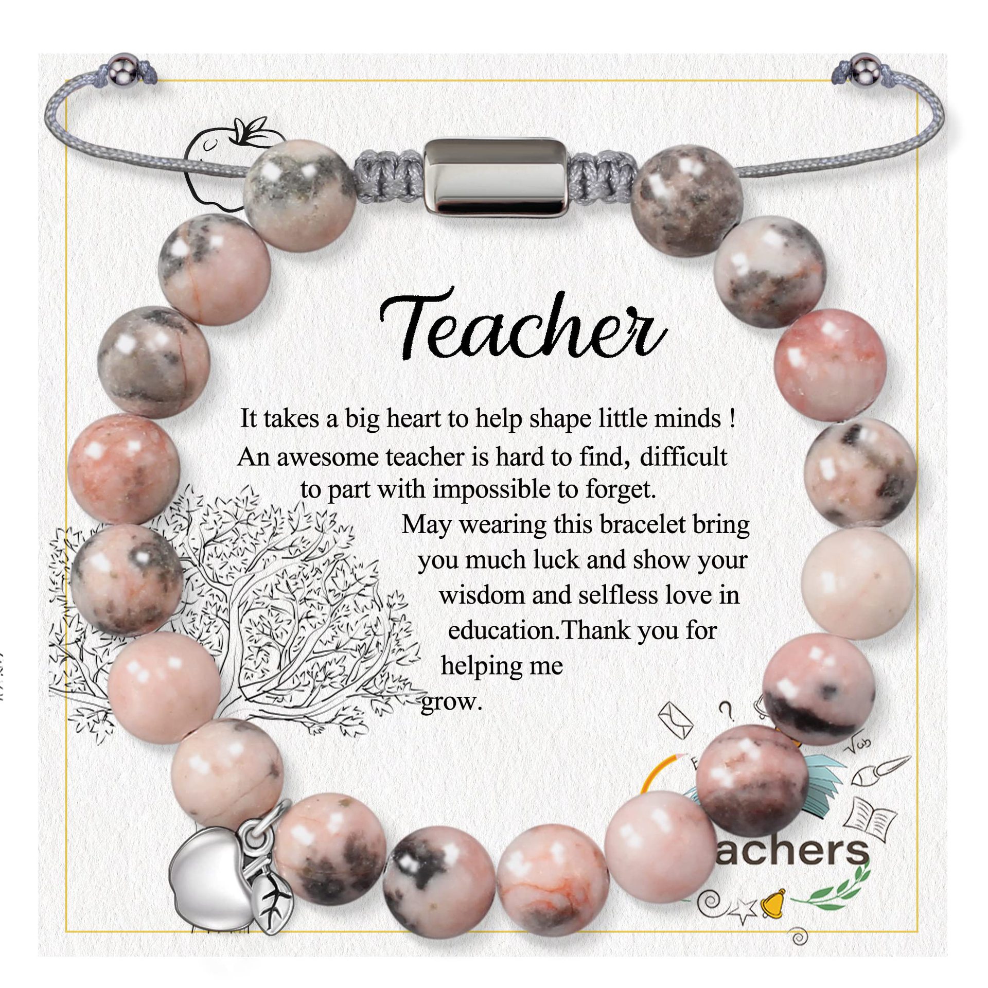 5:Pink Zebra   Apple   Teacher Card