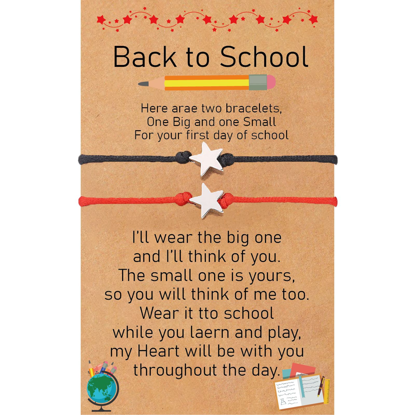10:Black Red Star suit School Card