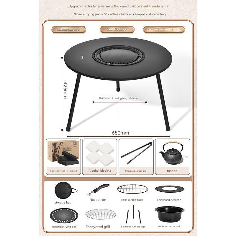 [extra large] the stove   8 pieces   frying pan   5kg carbon   pot   bag