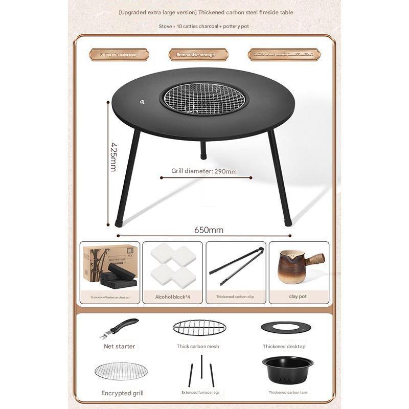 [extra large] the stove   8-piece set   5kg bamboo charcoal   can and pot