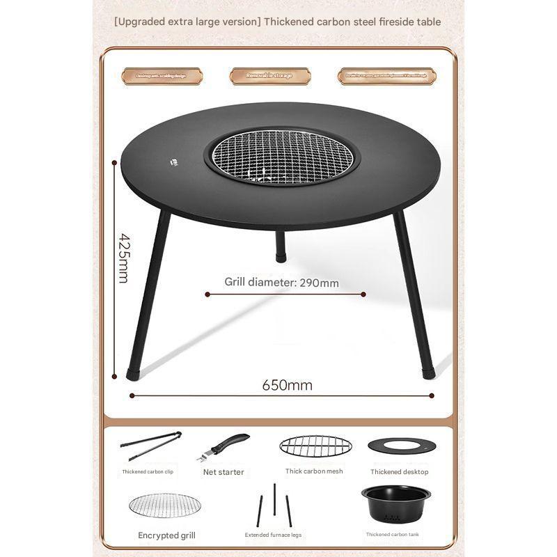 [extra large] tea table with stove (extended table legs and thickened table top)