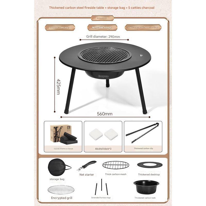 [large size] the stove   8-piece set   2.5kg charcoal   storage bag