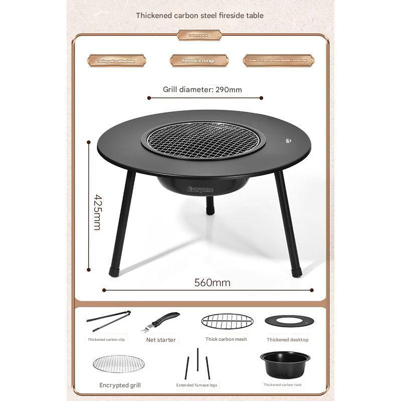 [large size] tea table with stove (extended table legs and thickened table top)