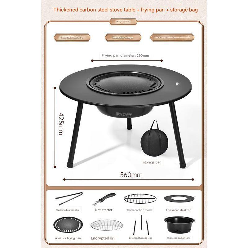 Recommended [large size] stove   7-piece set   frying pan   storage bag