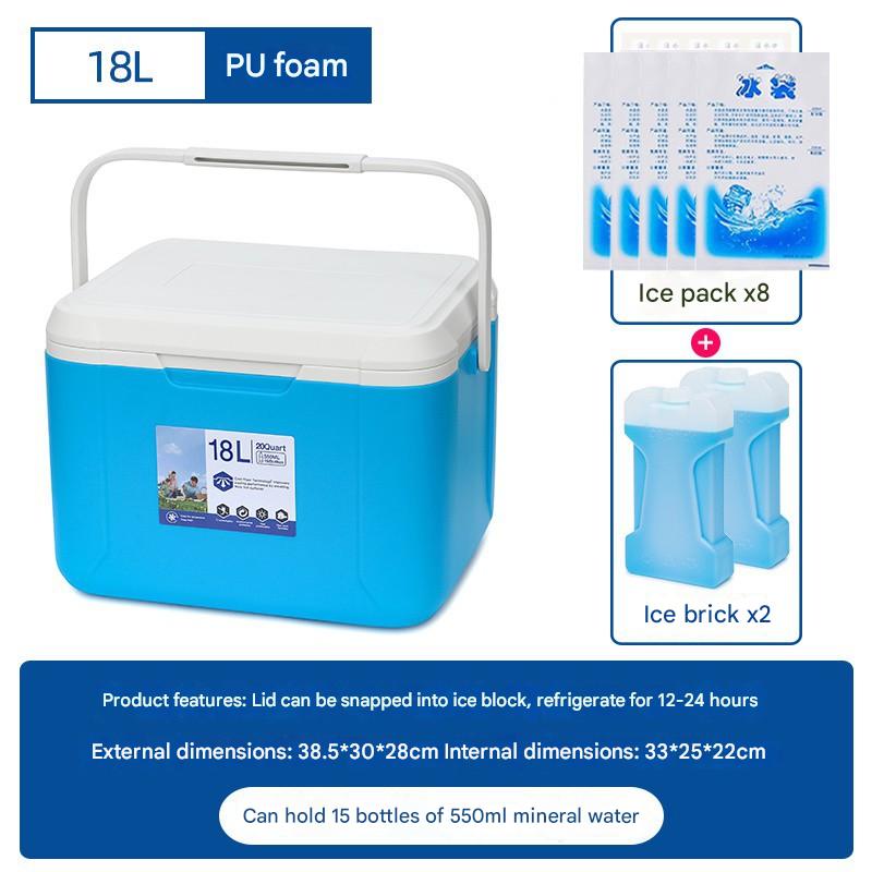 18L blue pu cold insulation for 48 hours   ice brick ice bag