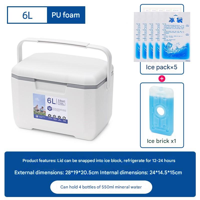 6L white pu cold insulation for 48 hours   ice brick ice bag