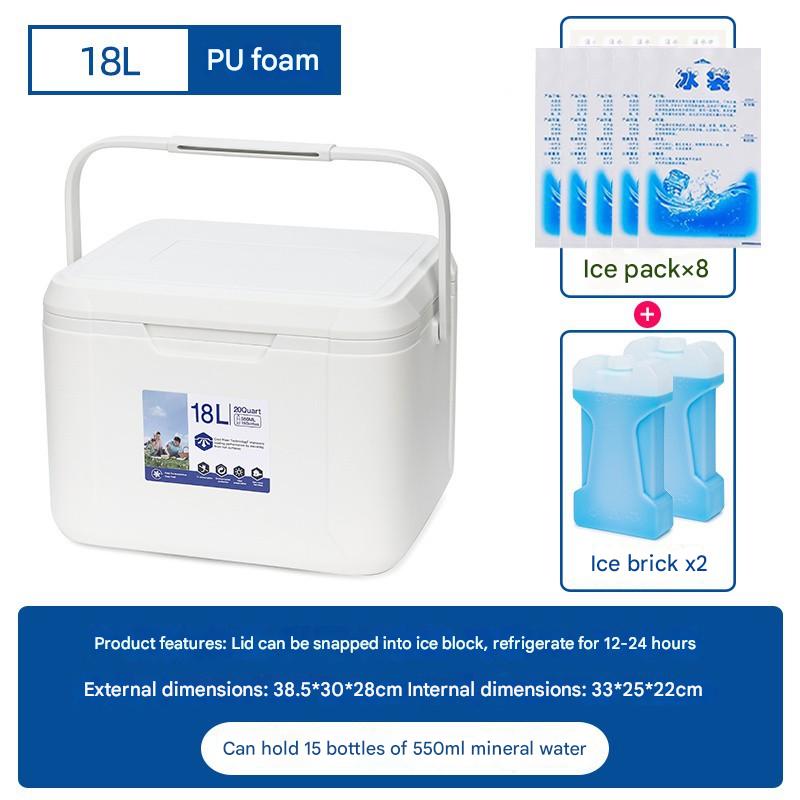 18L white pu cold insulation for 48 hours   ice brick ice bag