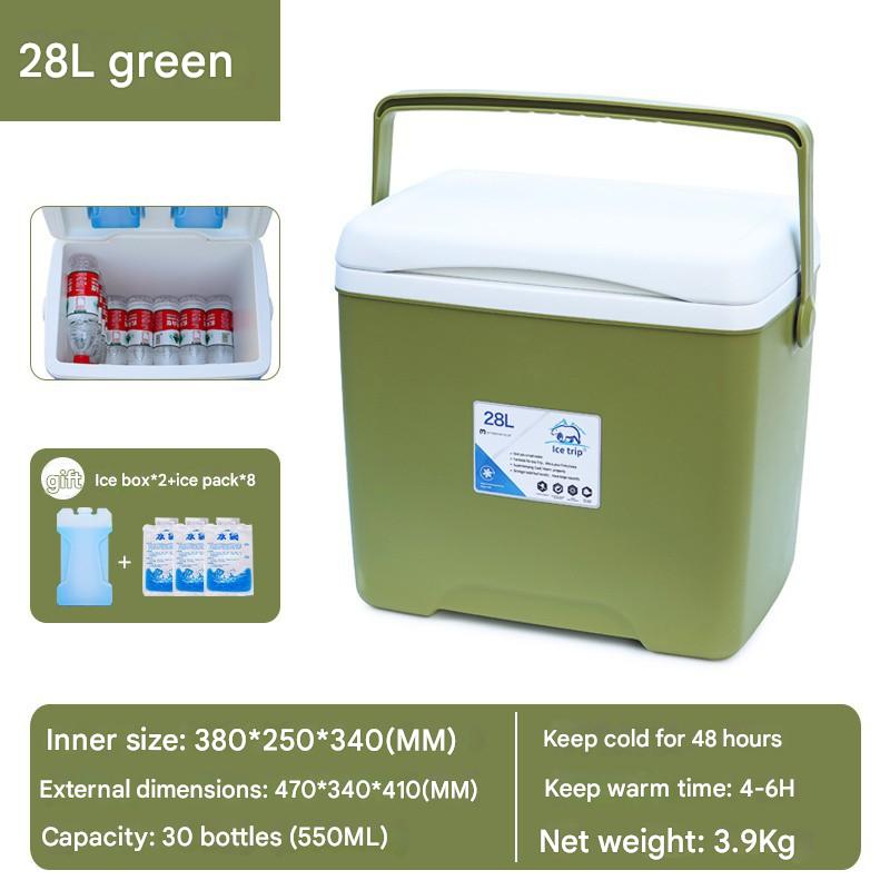 28L green pu cold insulation for 48 hours   ice brick ice bag