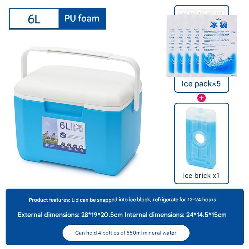 6L blue pu cold insulation for 48 hours   ice brick ice bag