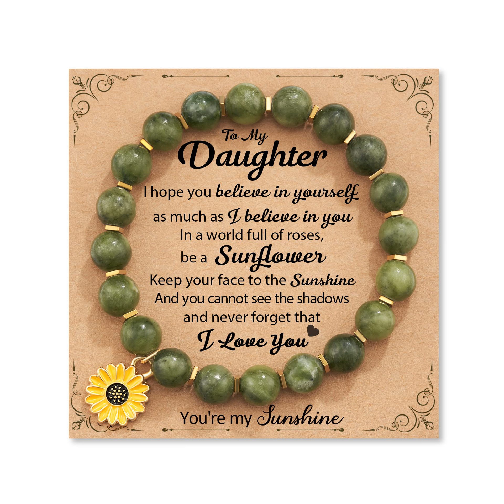 1:African Turquoise Sunflower Pendant Daughter Card