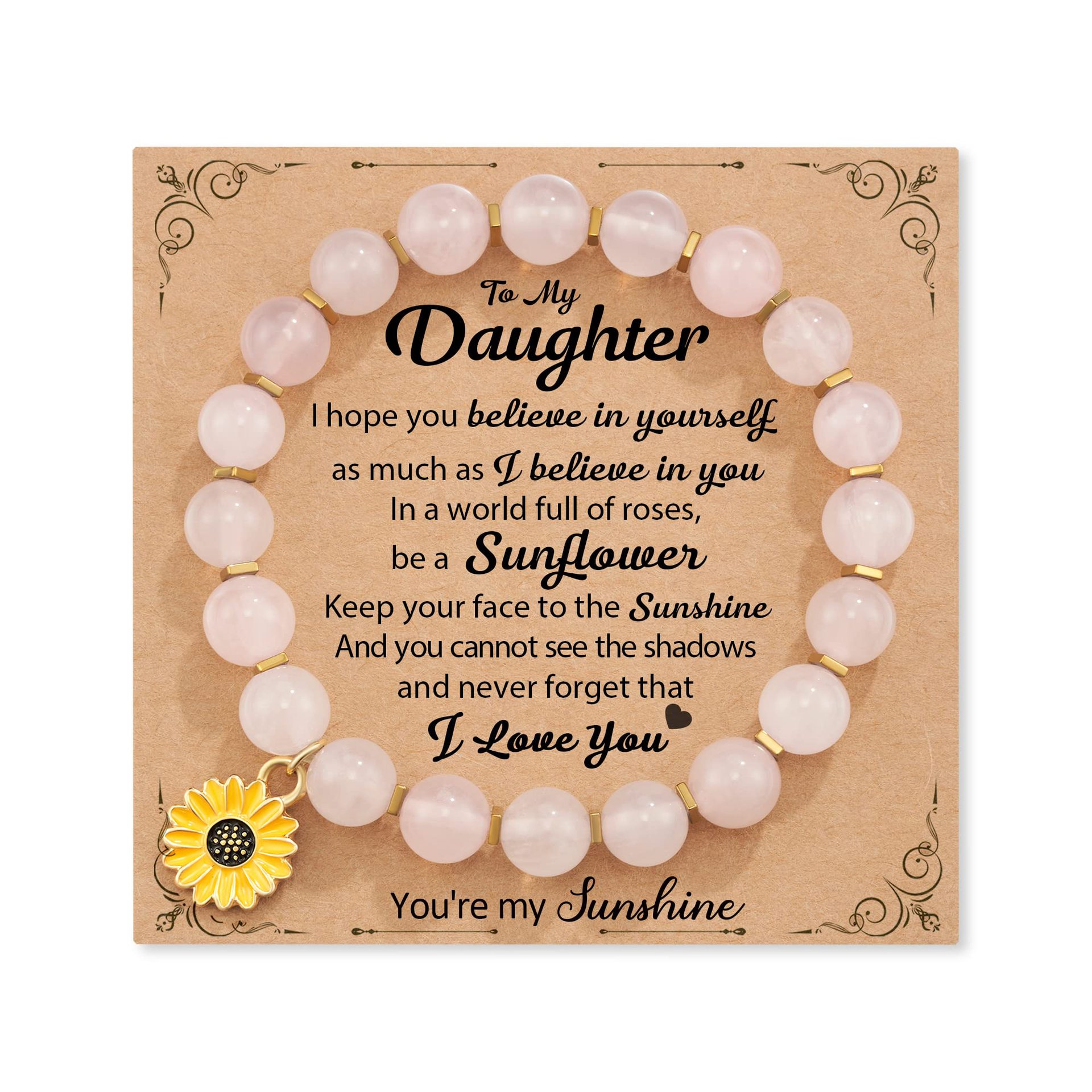 17:Powder Crystal Sunflower Pendant Daughter Card
