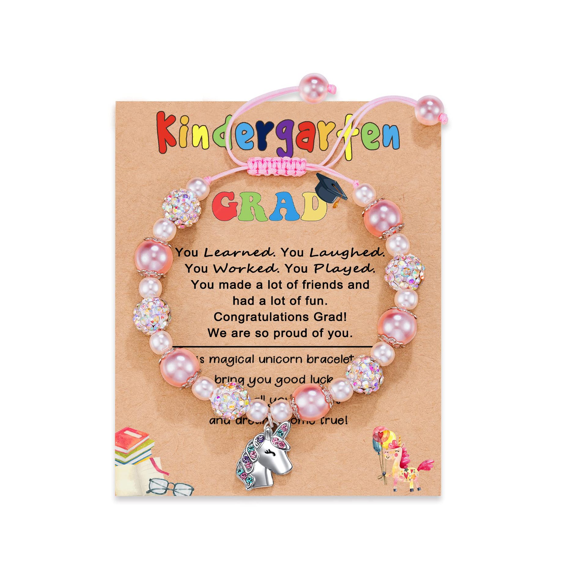 5:Pink Barra   Unicorn   Kingergarten Card