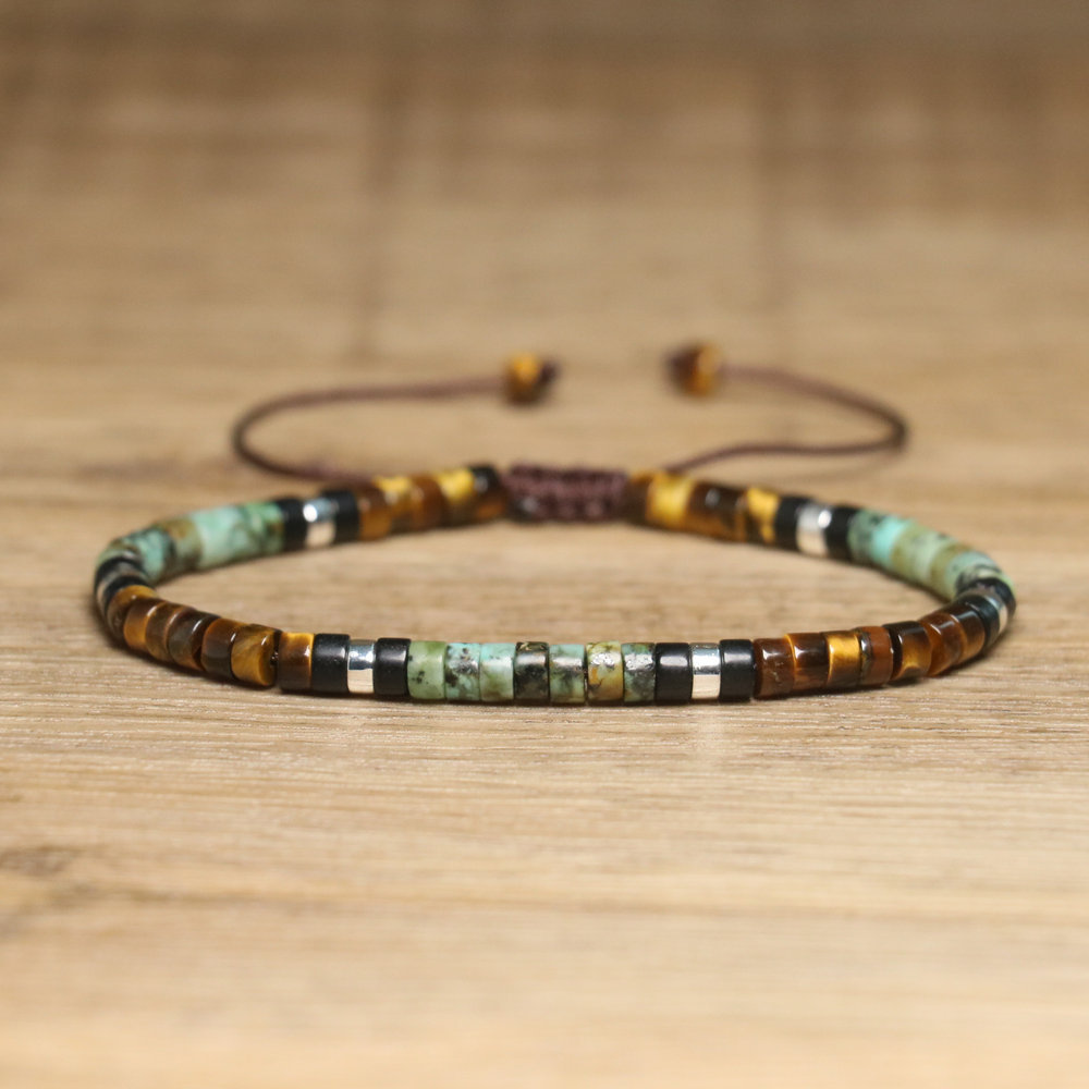 72:72 tiger eye african pine silver