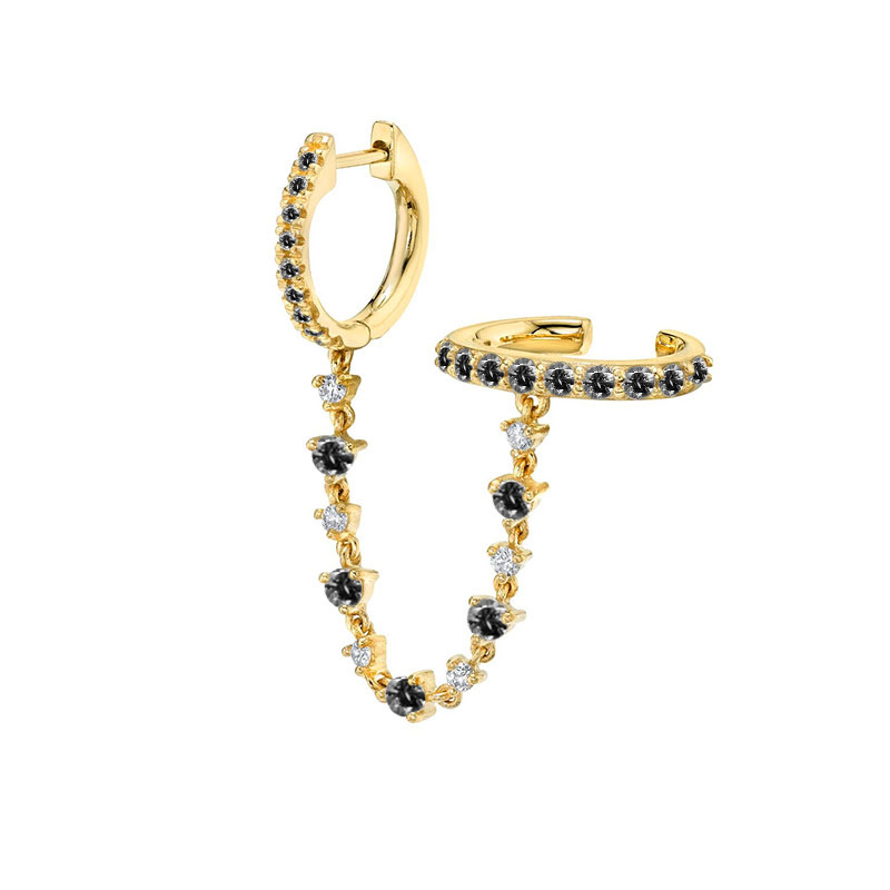 8:Black (single) gold color