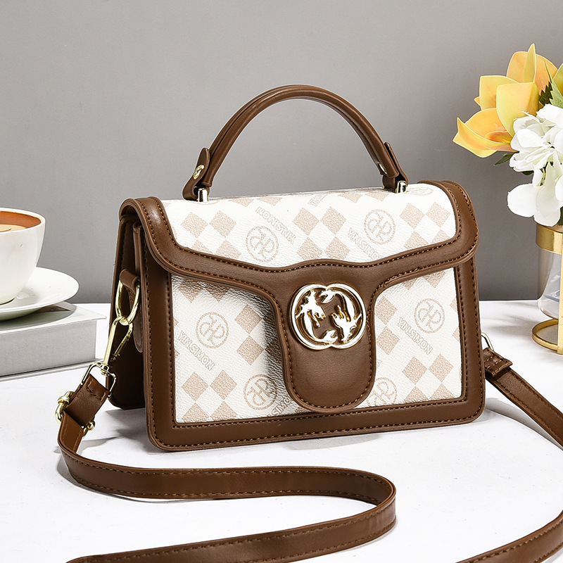 Square-brown and off-white