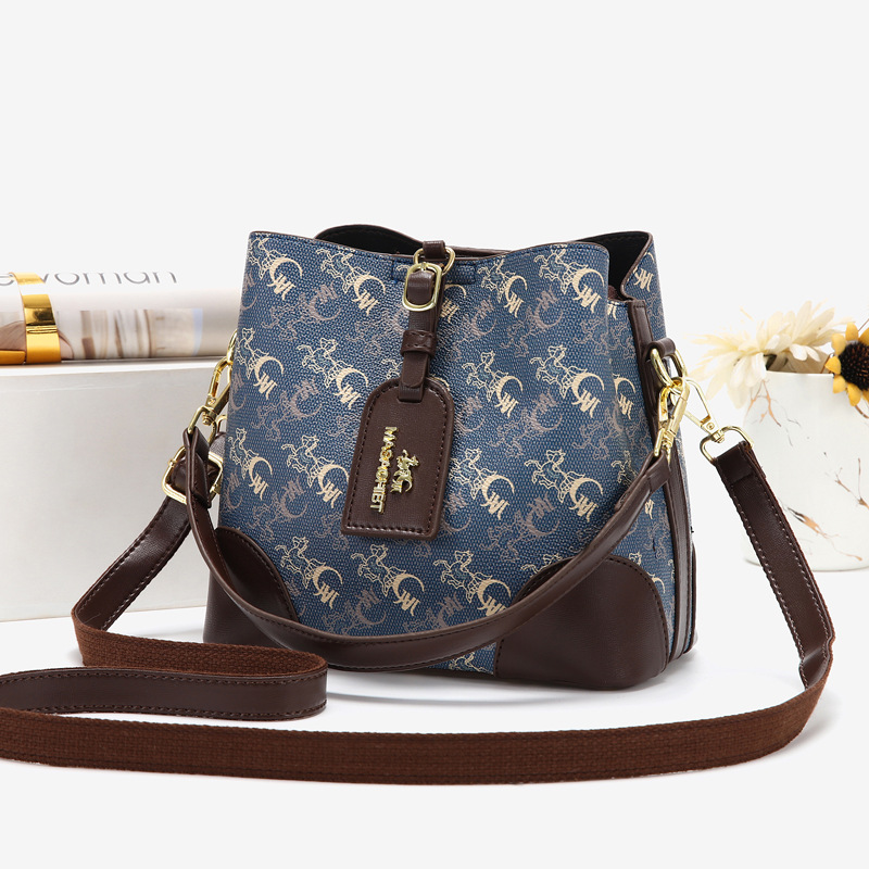 Horse-drawn carriage-blue