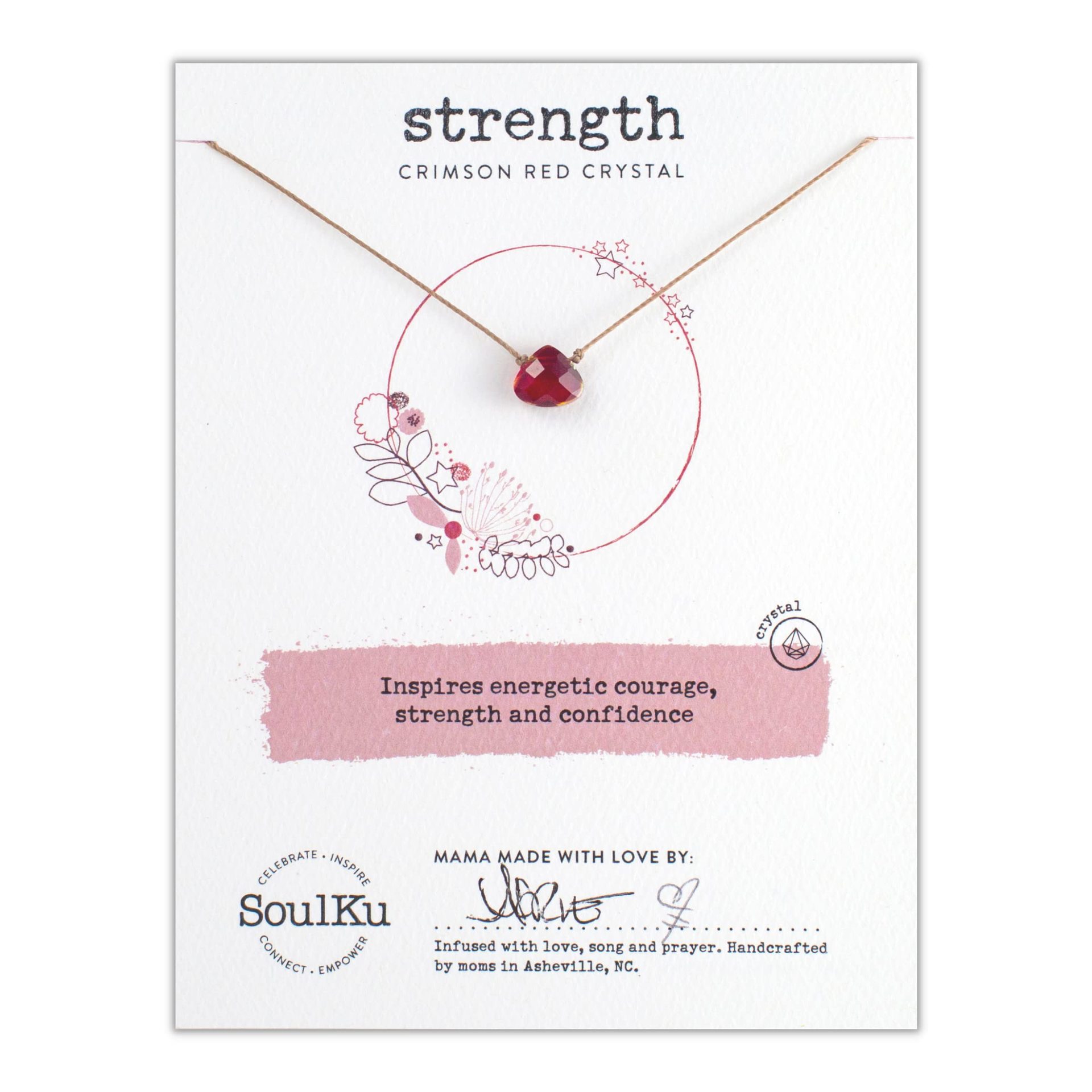 3:Red water drop necklace   card