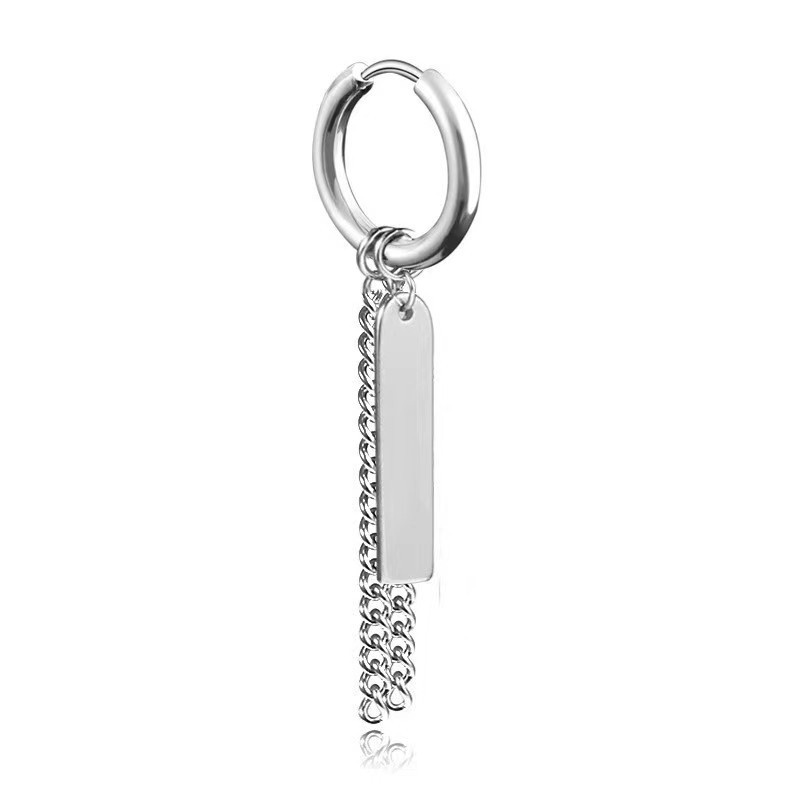 1:Chain earrings steel color