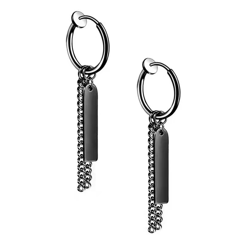 4:Chain ear clip Black