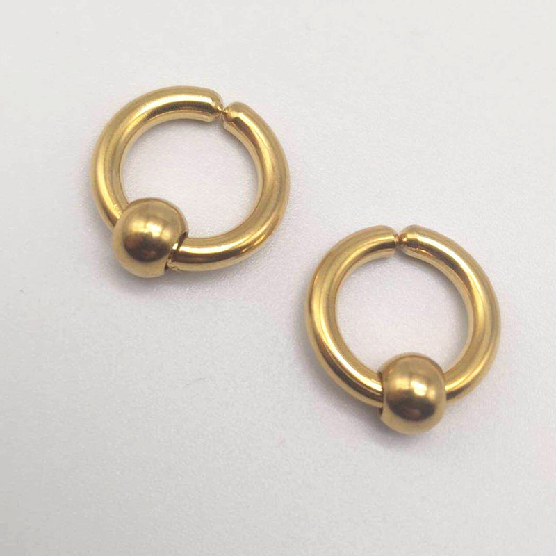 16mm with ball ear clip gold
