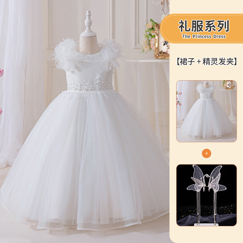 White + elf hair clip