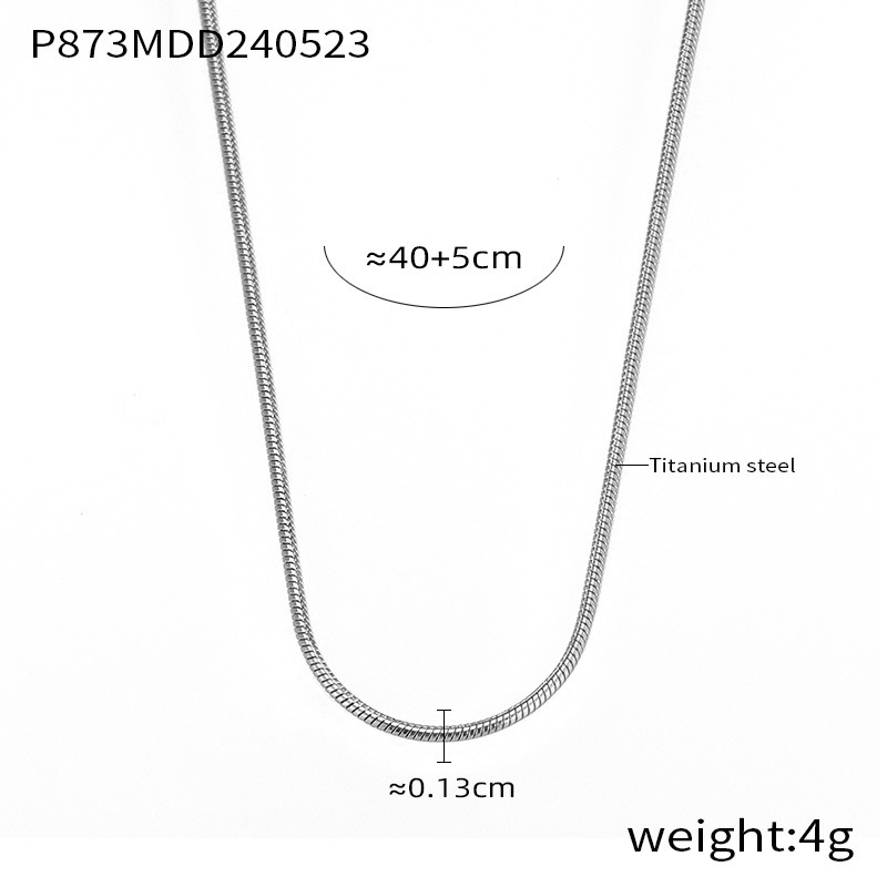 P873-steel color snake chain 40 5cm