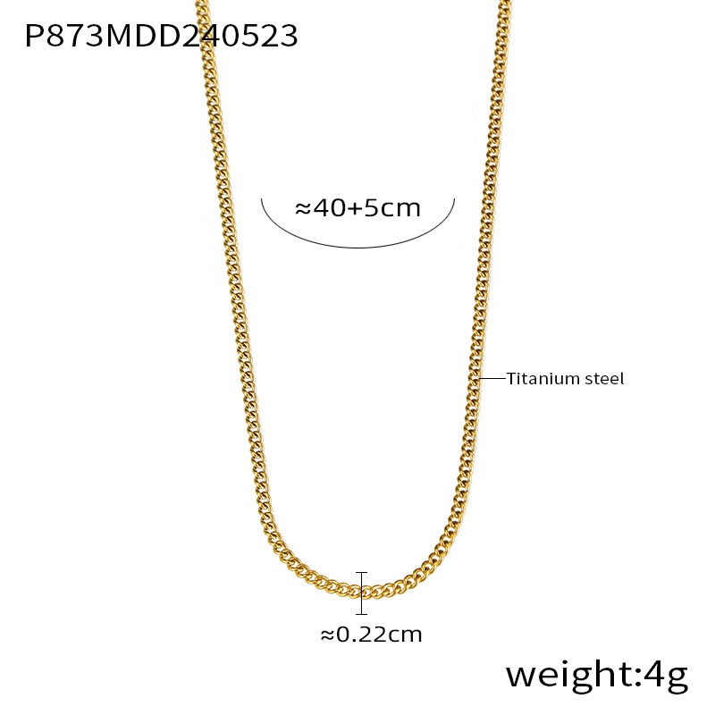 3:P873-gold side chain 40 5cm