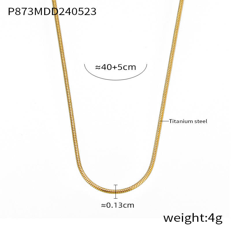 4:P873-Golden Snake Chain 40 5cm