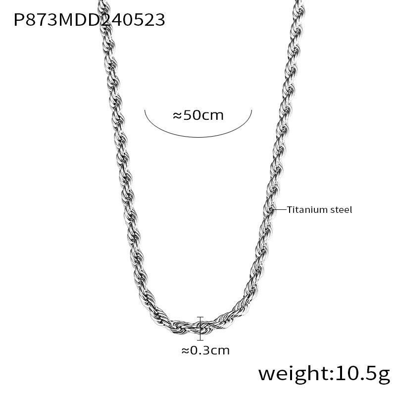 5:P873-thick steel twist chain 50cm