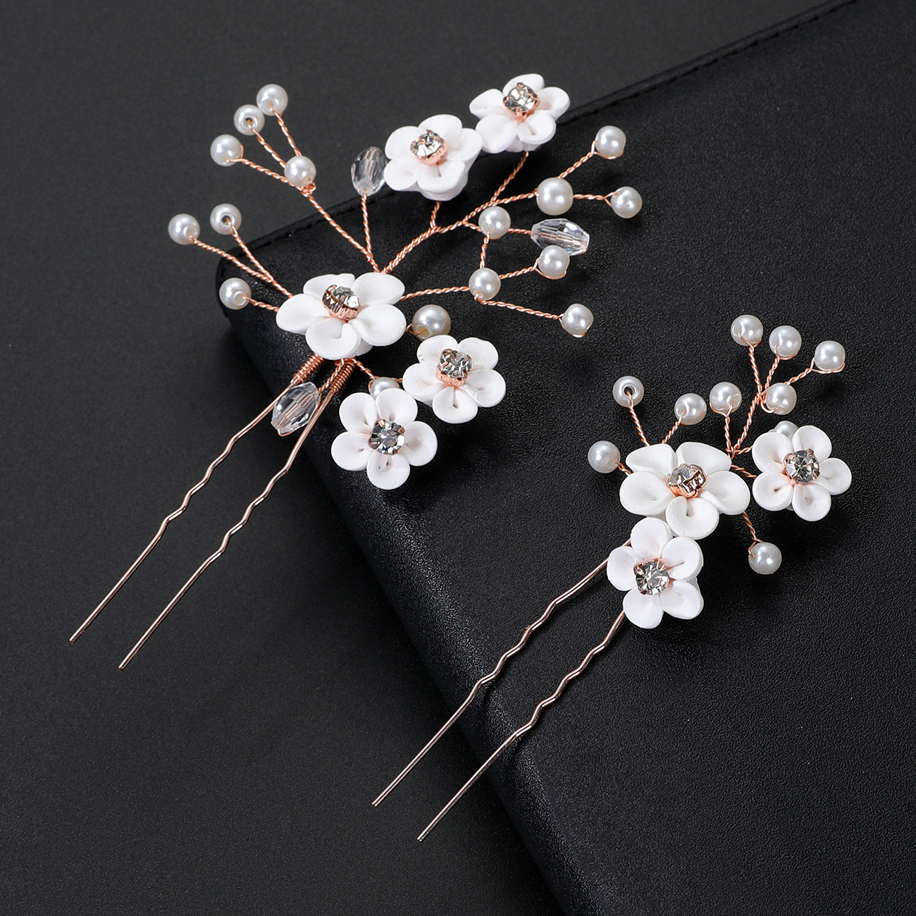 3:Rose gold hairpin