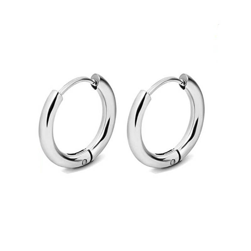 14mm coil earrings in steel