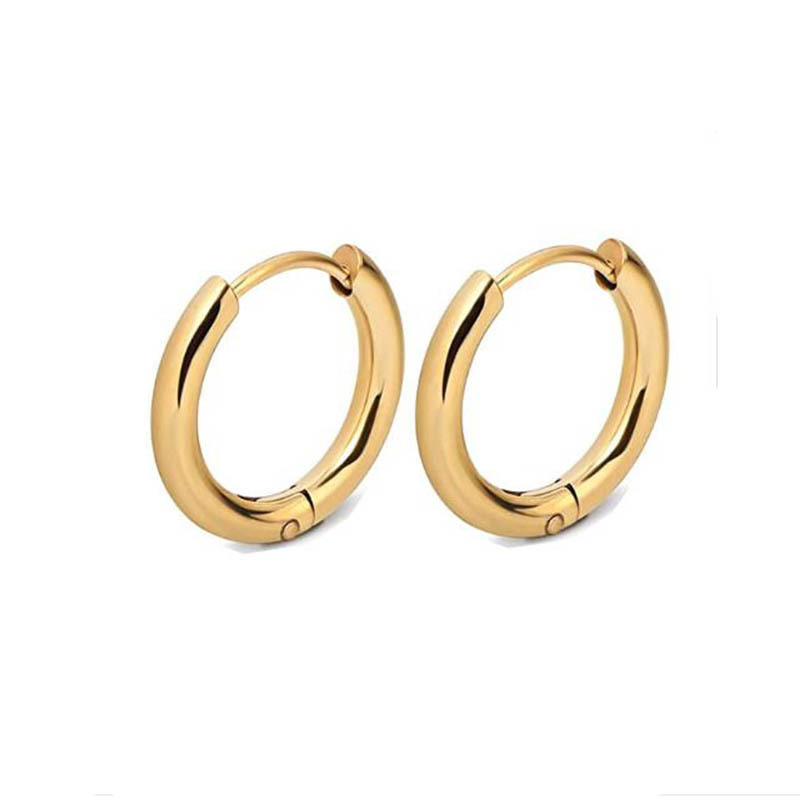 14mm Coil Earrings Gold