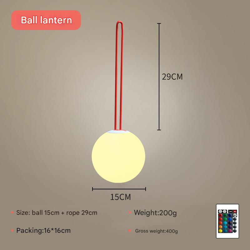 Spherical hand lamp: 15 balls   29 ropes