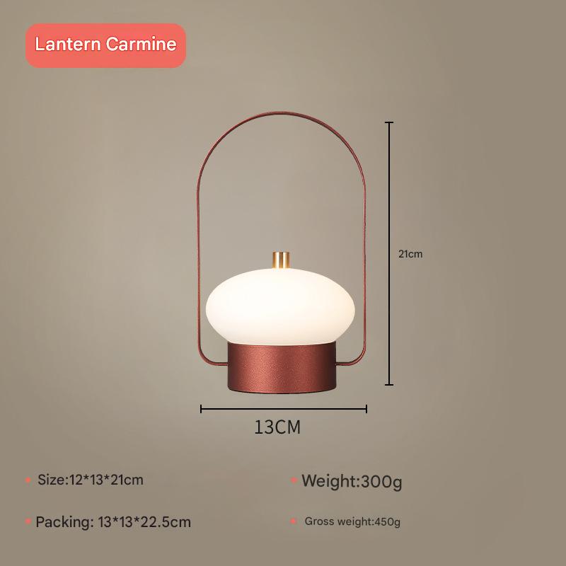 Metal portable lamp: 12*13*21cm