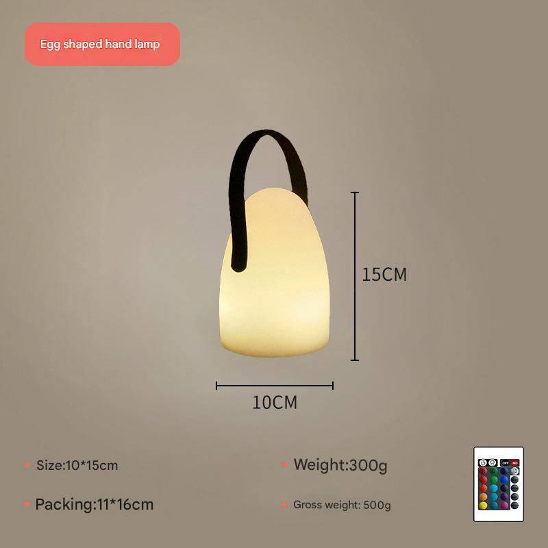 Egg-shaped hand lamp: 10*15cm